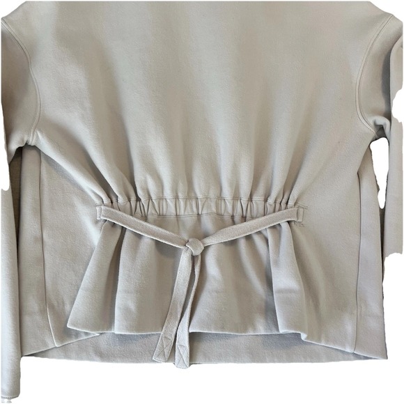 Vince cinch back Cropped Hoodie women's X small Sweatshirt Casual Sandstone - Picture 4 of 13